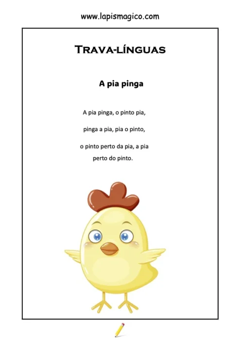 A pia pinga, ficha pdf nº1
