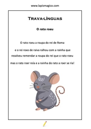 O rato roeu, ficha pdf nº1