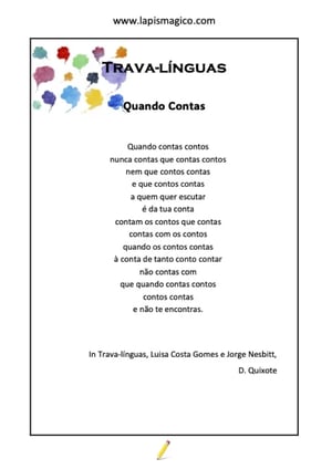 Quando contas contos, ficha pdf nº1