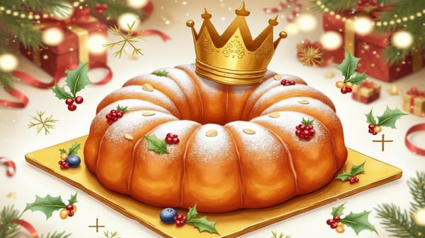 Lenda do bolo rei da tradição popular portuguesa