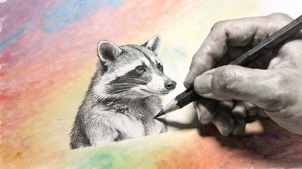 Aprende a desenhar guaxinins