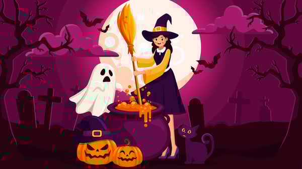 A bruxa Titica e a poção aboboresca - Um conto assustador