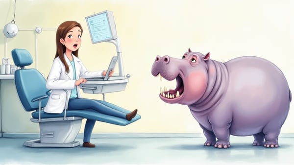 O hipopótamo que tinha medo do dentista