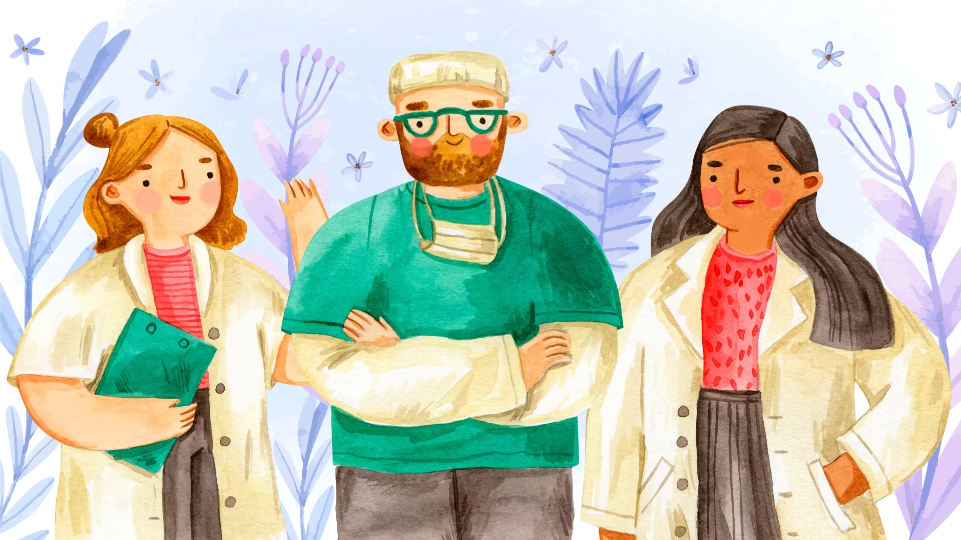 Labirinto do posto médico para crianças