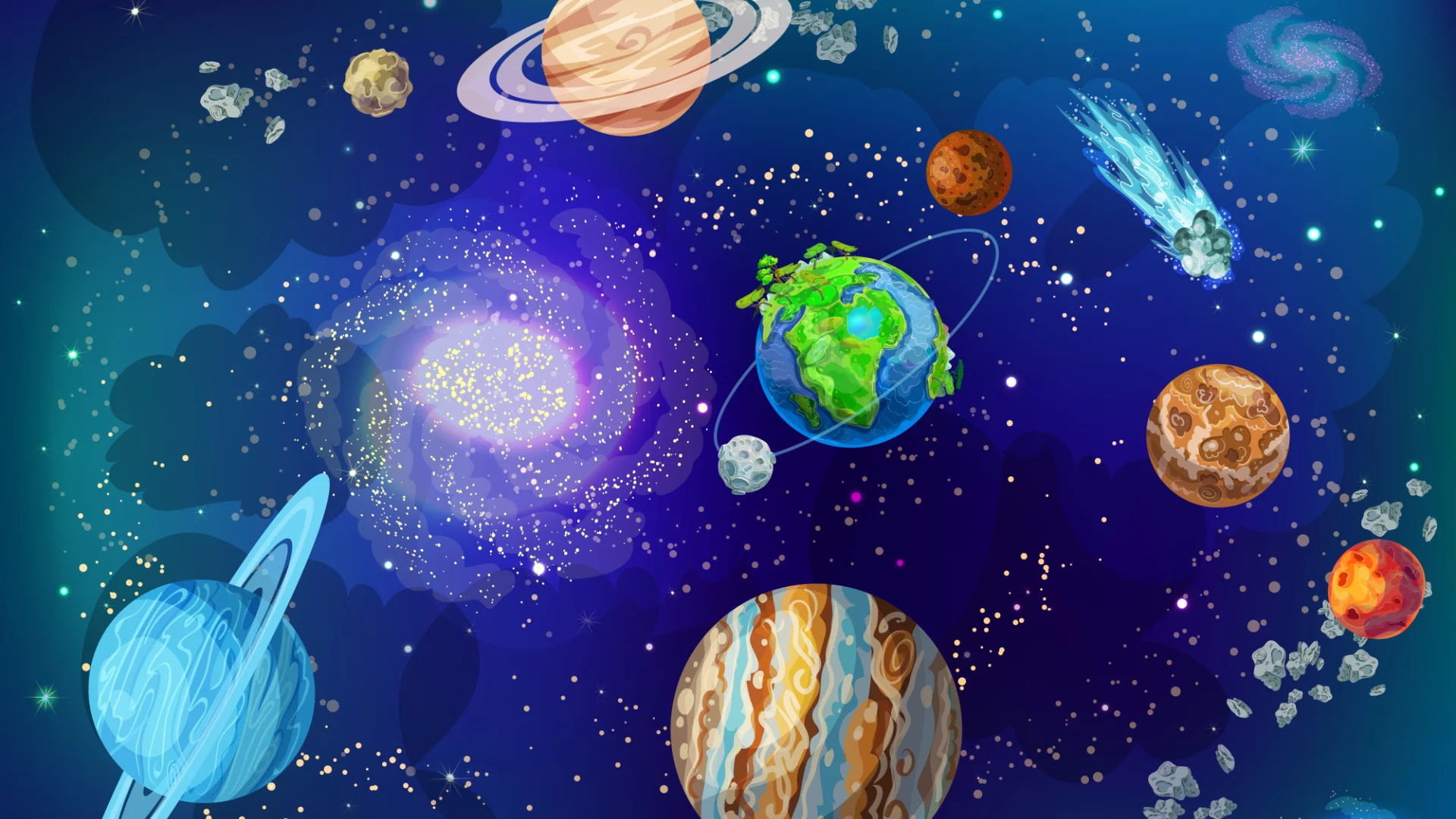 Labirintos do espaço para crianças