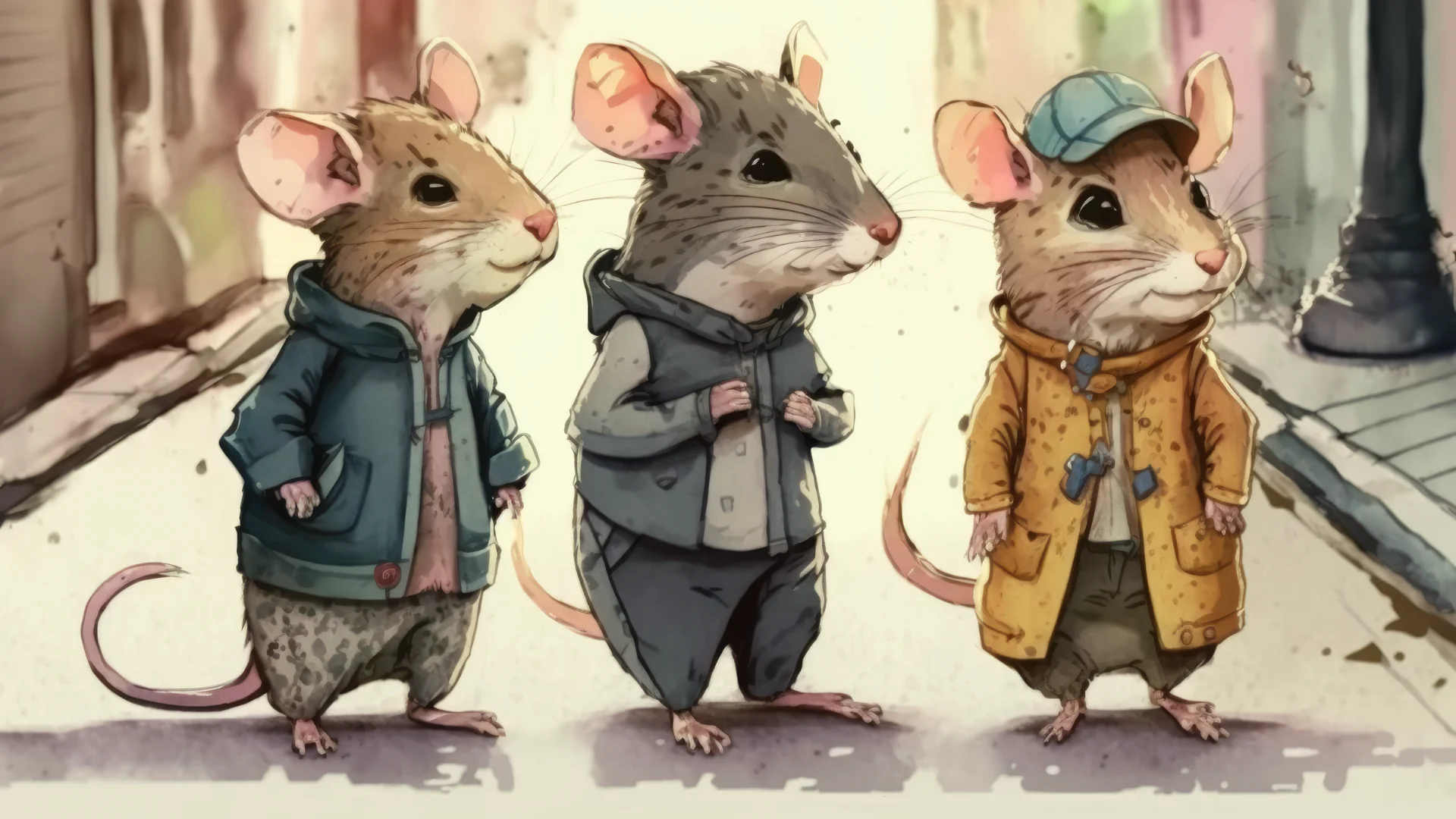 Labirinto com ratinhos para crianças