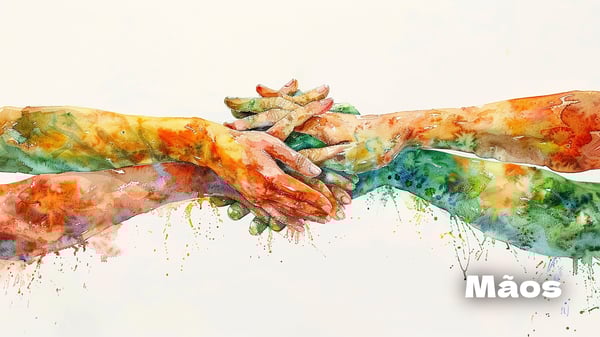 As Mãos, lengalenga para diferenciar a mão direita da esquerda