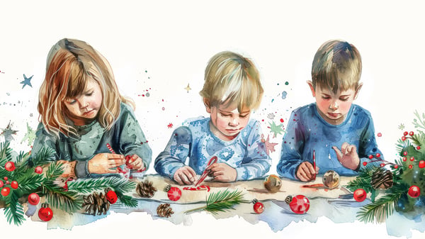 Atividades de cortar e colar de Natal