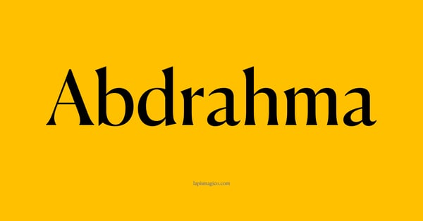 Nome Abdrahma, ficha divertida com pontilhado para crianças