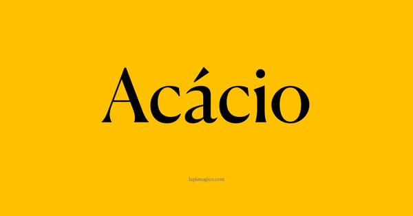 Nome Acácio, ficha divertida com pontilhado para crianças