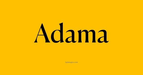 Nome Adama, ficha divertida com pontilhado para crianças