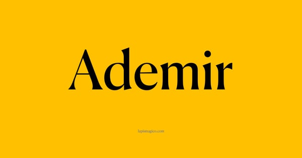 Nome Ademir, ficha divertida com pontilhado para crianças