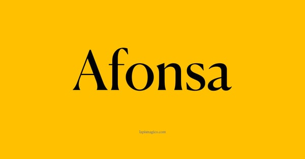 Nome Afonsa, ficha divertida com pontilhado para crianças