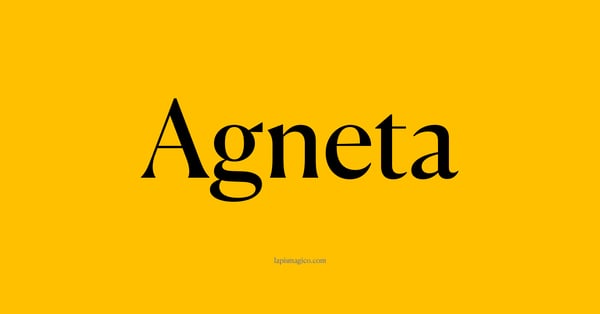 Nome Agneta, ficha divertida com pontilhado para crianças