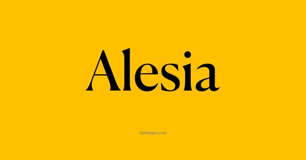 Nome Alesia, ficha divertida com pontilhado para crianças