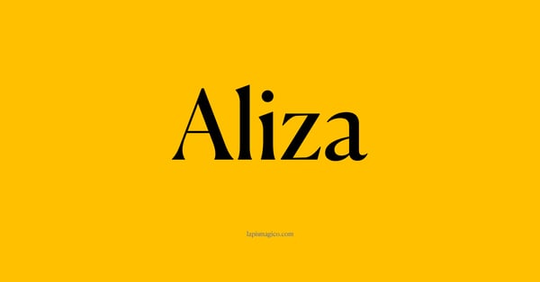 Nome Aliza, ficha divertida com pontilhado para crianças