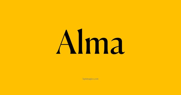 Nome Alma, ficha divertida com pontilhado para crianças