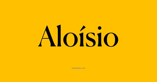 Nome Aloísio, ficha divertida com pontilhado para crianças