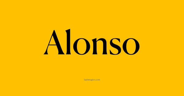 Nome Alonso, ficha divertida com pontilhado para crianças