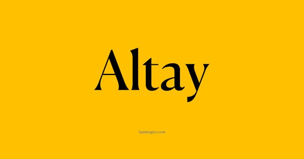 Nome Altay, ficha divertida com pontilhado para crianças