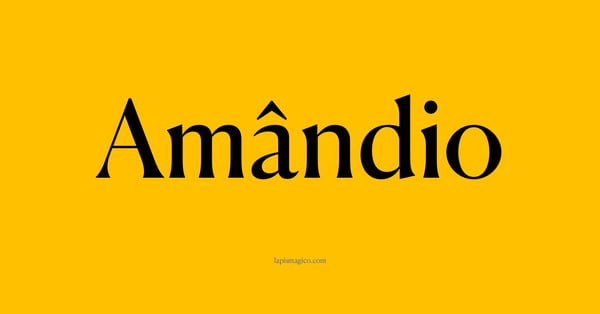 Nome Amândio, ficha divertida com pontilhado para crianças