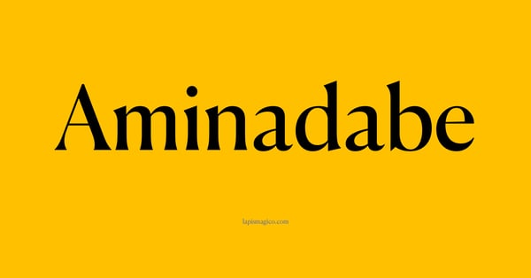Nome Aminadabe, ficha divertida com pontilhado para crianças