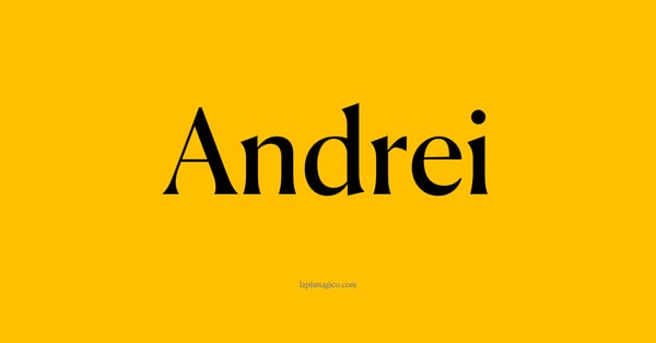 Nome Andrei, ficha divertida com pontilhado para crianças