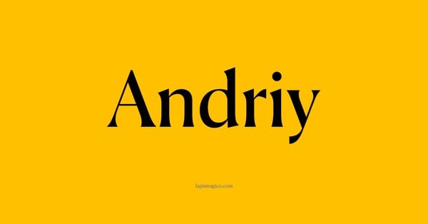 Nome Andriy, ficha divertida com pontilhado para crianças