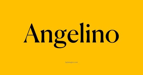 Nome Angelino, ficha divertida com pontilhado para crianças