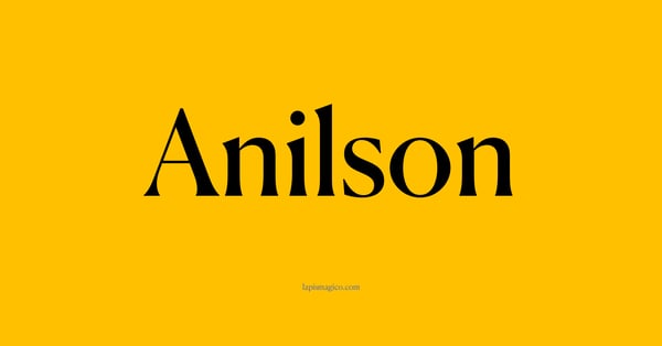 Nome Anilson, ficha divertida com pontilhado para crianças