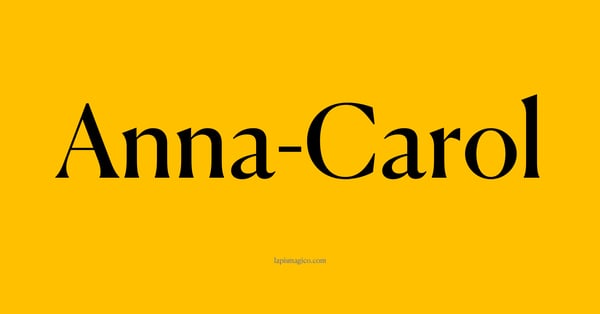 Nome Anna-Carol, ficha divertida com pontilhado para crianças