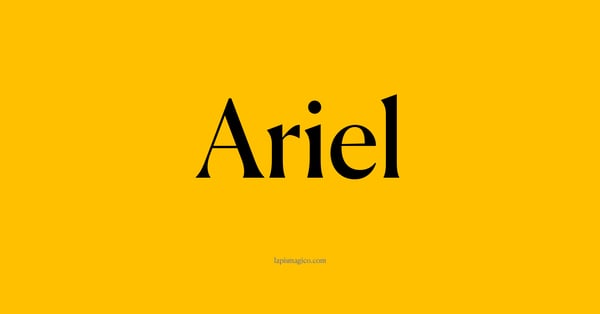 Nome Ariel, ficha divertida com pontilhado para crianças