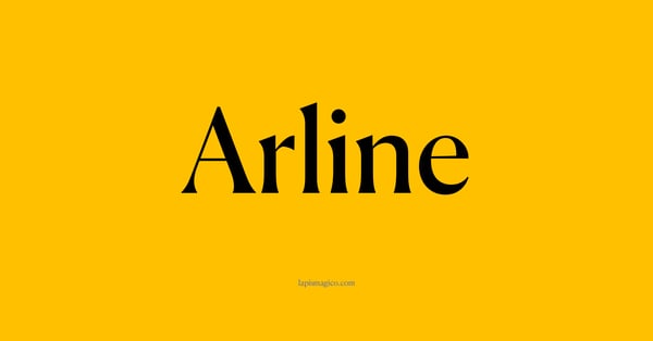 Nome Arline, ficha divertida com pontilhado para crianças