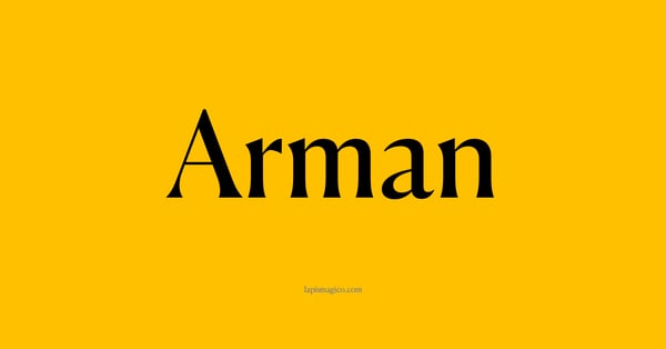 Nome Arman, ficha divertida com pontilhado para crianças