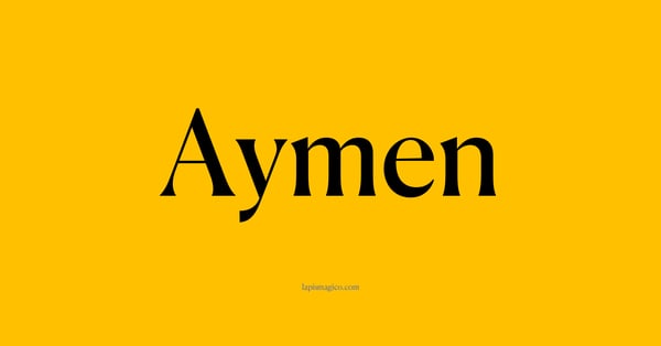 Nome Aymen, ficha divertida com pontilhado para crianças