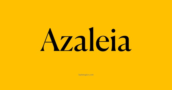 Nome Azaleia, ficha divertida com pontilhado para crianças