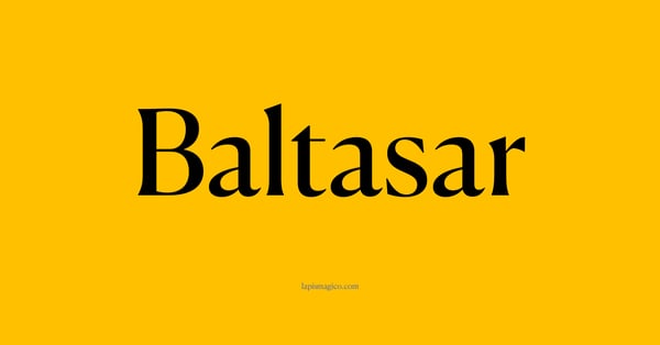 Nome Baltasar, ficha divertida com pontilhado para crianças