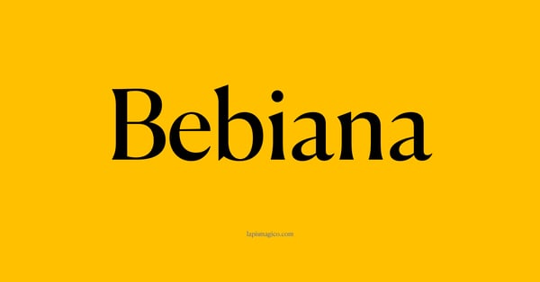 Nome Bebiana, ficha divertida com pontilhado para crianças