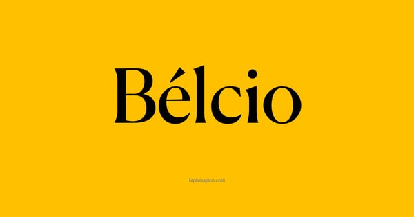 Nome Bélcio, ficha divertida com pontilhado para crianças