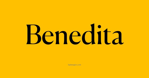 Nome Benedita, ficha divertida com pontilhado para crianças