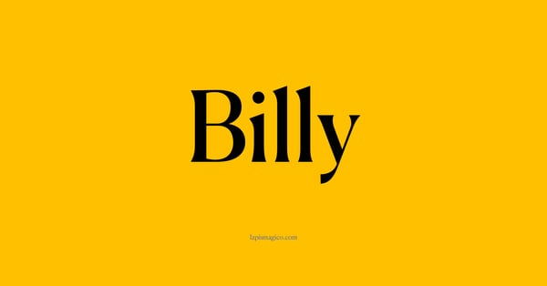 Nome Billy, ficha divertida com pontilhado para crianças