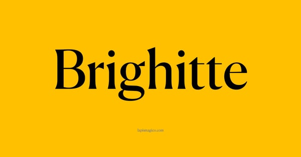 Nome Brighitte, ficha divertida com pontilhado para crianças