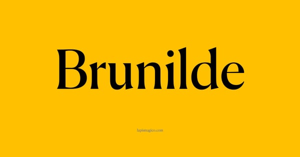 Nome Brunilde, ficha divertida com pontilhado para crianças