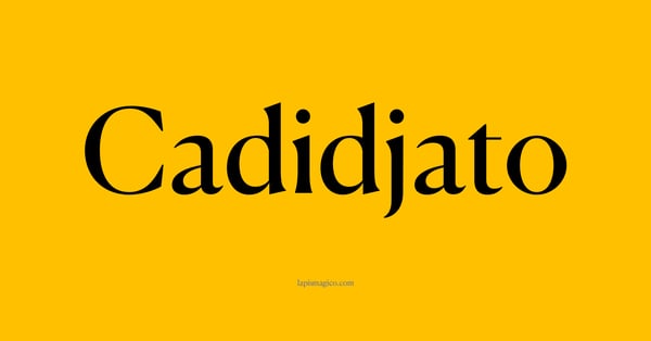 Nome Cadidjato, ficha divertida com pontilhado para crianças