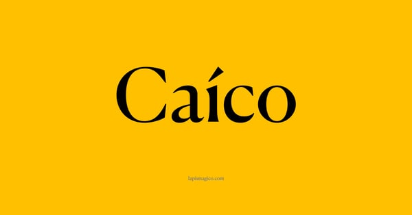 Nome Caíco, ficha divertida com pontilhado para crianças