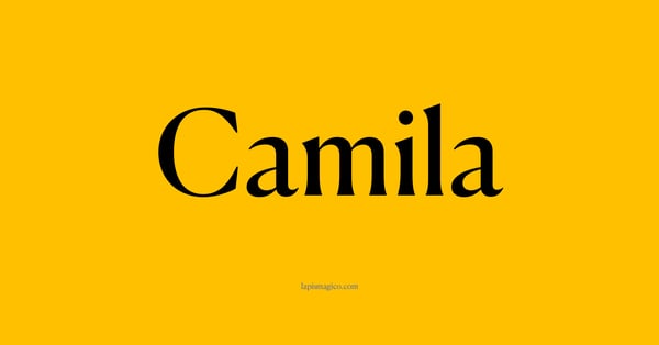 Nome Camila, ficha divertida com pontilhado para crianças