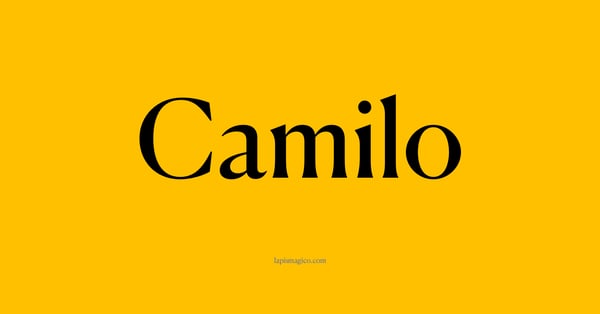 Nome Camilo, ficha divertida com pontilhado para crianças