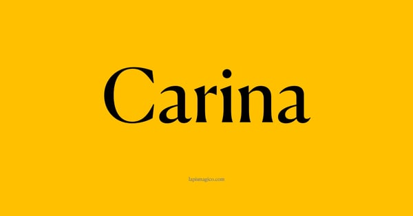 Nome Carina, ficha divertida com pontilhado para crianças