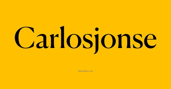 Nome Carlosjonse, ficha divertida com pontilhado para crianças