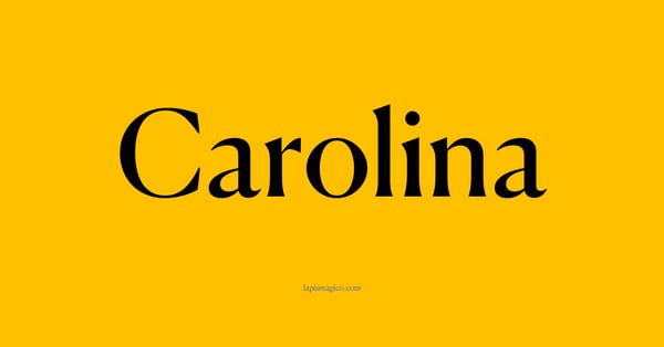 Nome Carolina, ficha divertida com pontilhado para crianças